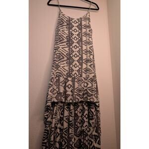 Billabong Y2K Surf Beach Boho High-Low Dress Geometric L